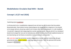 Nieuwe model bestektekst helpt opdrachtgevers circulair slopen concreet te maken
