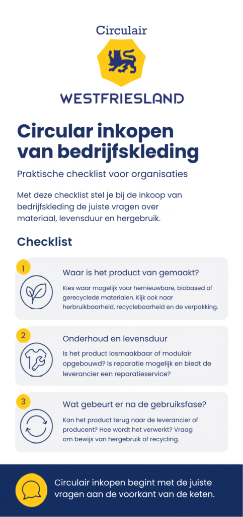 Handreiking circulaire bedrijfskleding: alles begint met 3 vragen